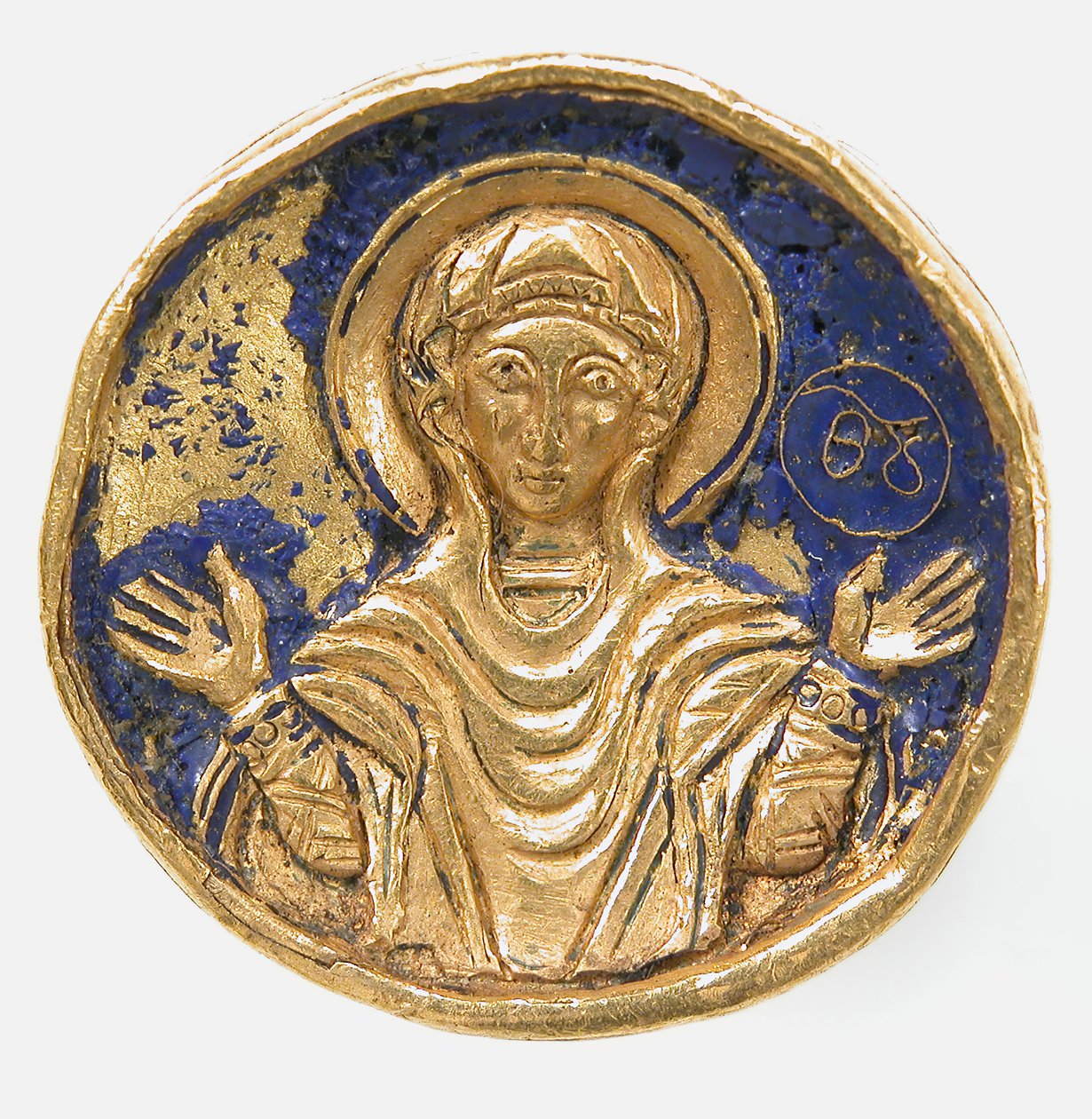 Ring med emaljering, byzantinsk, 19. eller 20. århundrede 12.-13. århundrede stil. af Unbekannt