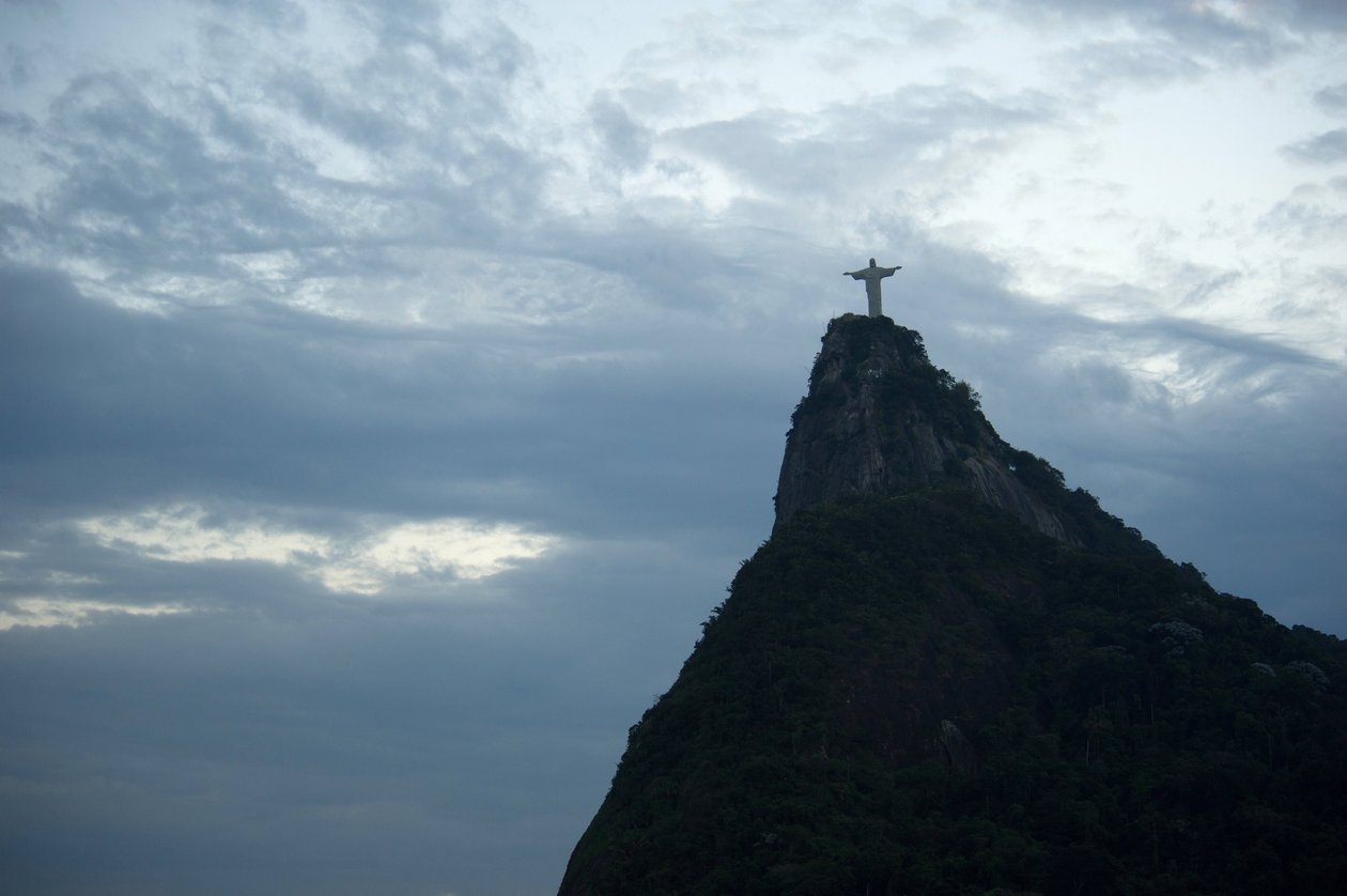 Rio de Janeiro, Statue af Kristus Forløseren på Corcovado, Sukkertoppen, Brasilien af Unbekannt