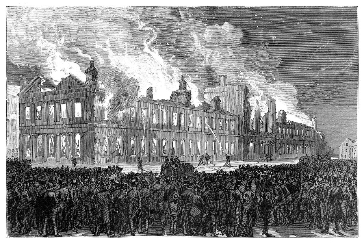 Optøjer i Montreal, Canada, 1849, 1900 af Unbekannt