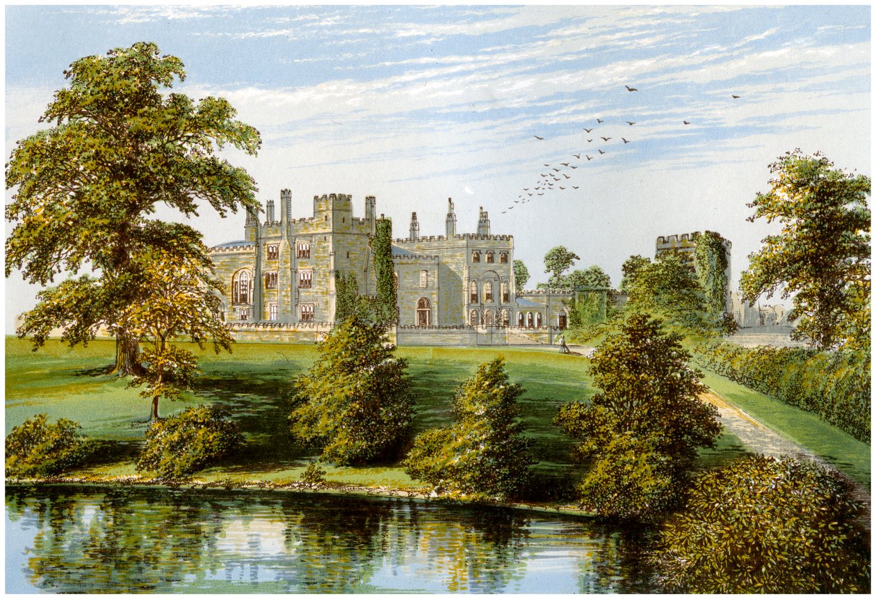 Ripley Castle, Yorkshire, hjemsted for Baronet Ingilby, c1880 af Unbekannt