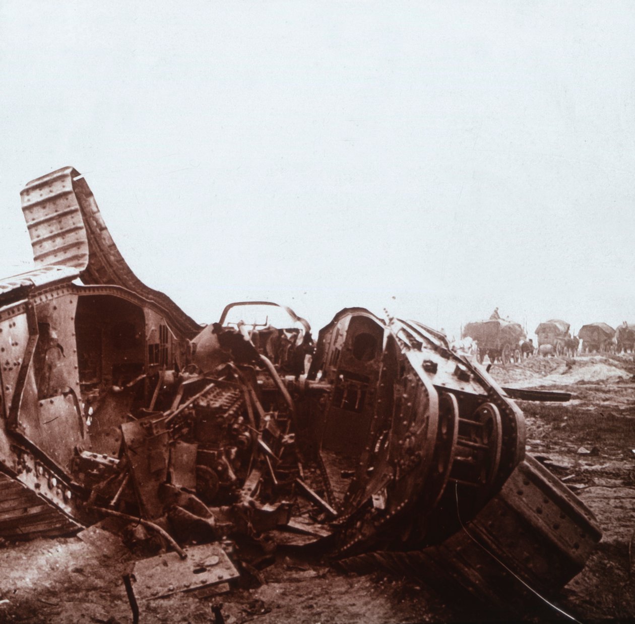 Åben tank, Champagne, Nordfrankrig, c1914-c1918 af Unbekannt