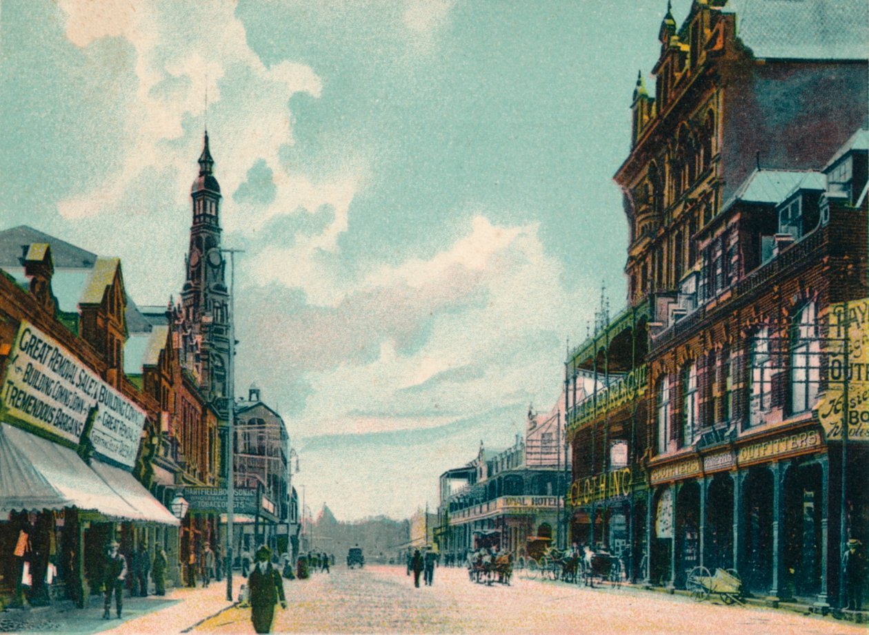 Rissik Street, Johannesburg, c1908 af Unbekannt