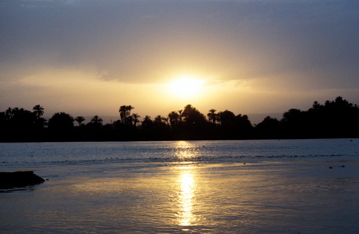 Nilen ved solnedgang, Egypten af Unbekannt