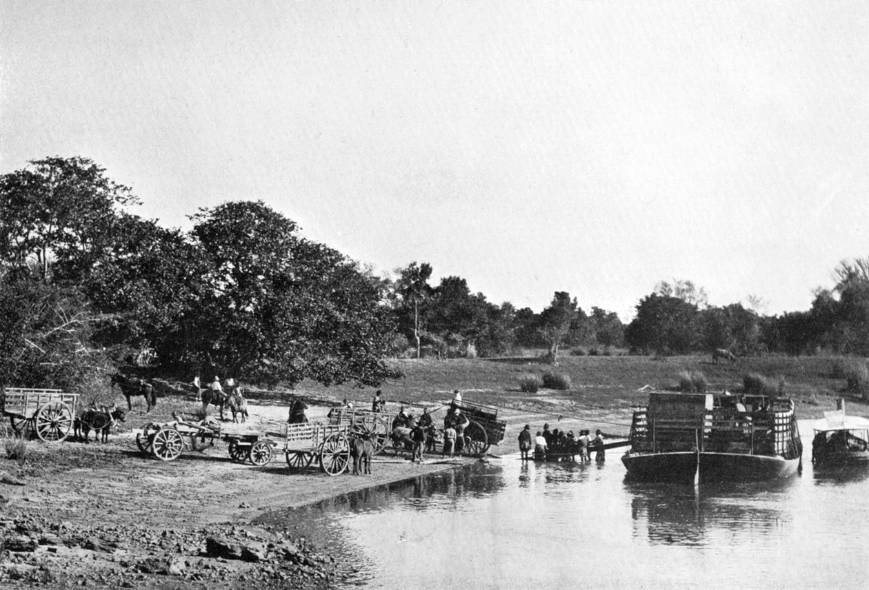 Flodscene, Rio Corrientes, Paraguay, 1911 af Unbekannt