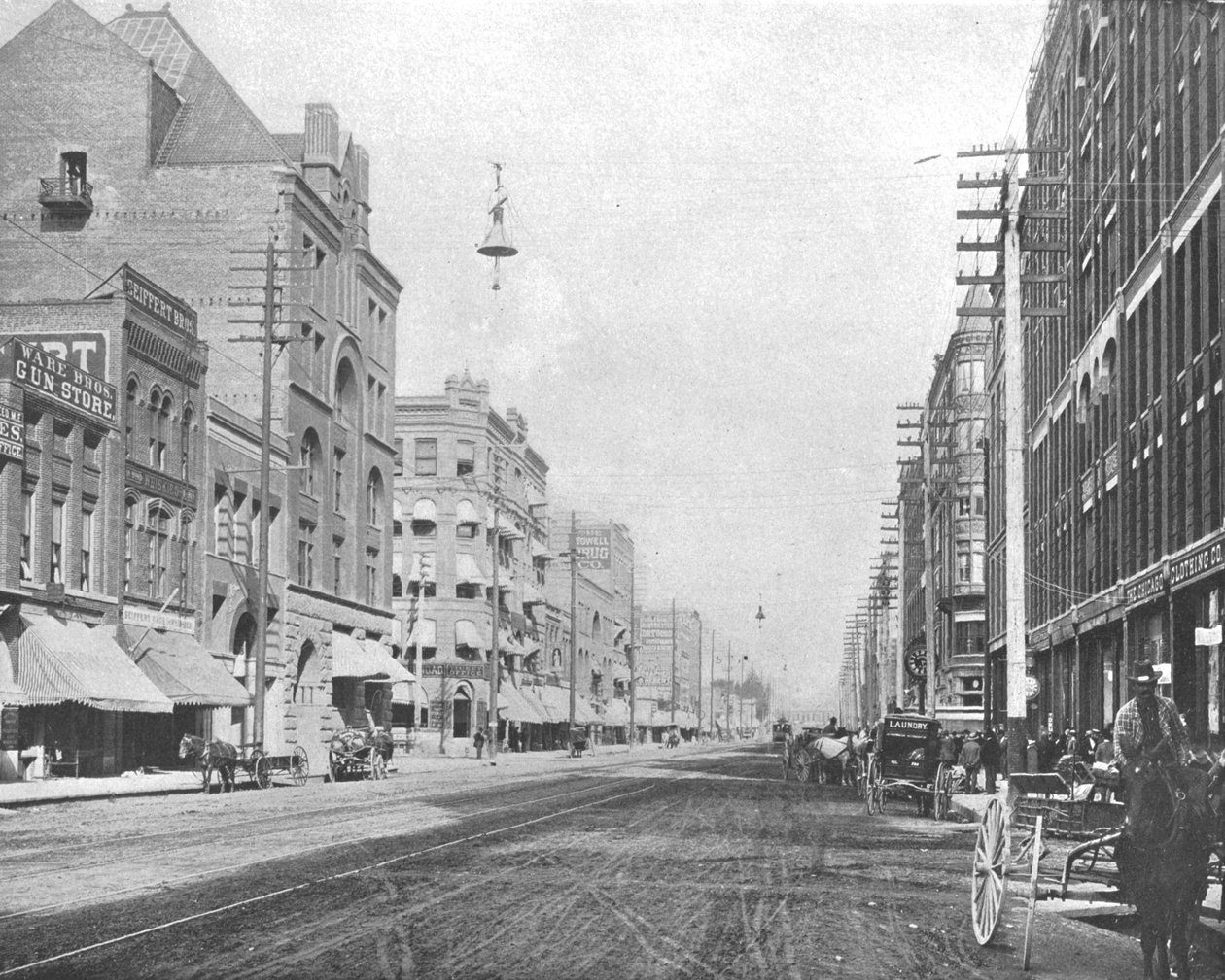 Riverside Avenue, Spokane, Washington, USA, c1900. af Unbekannt