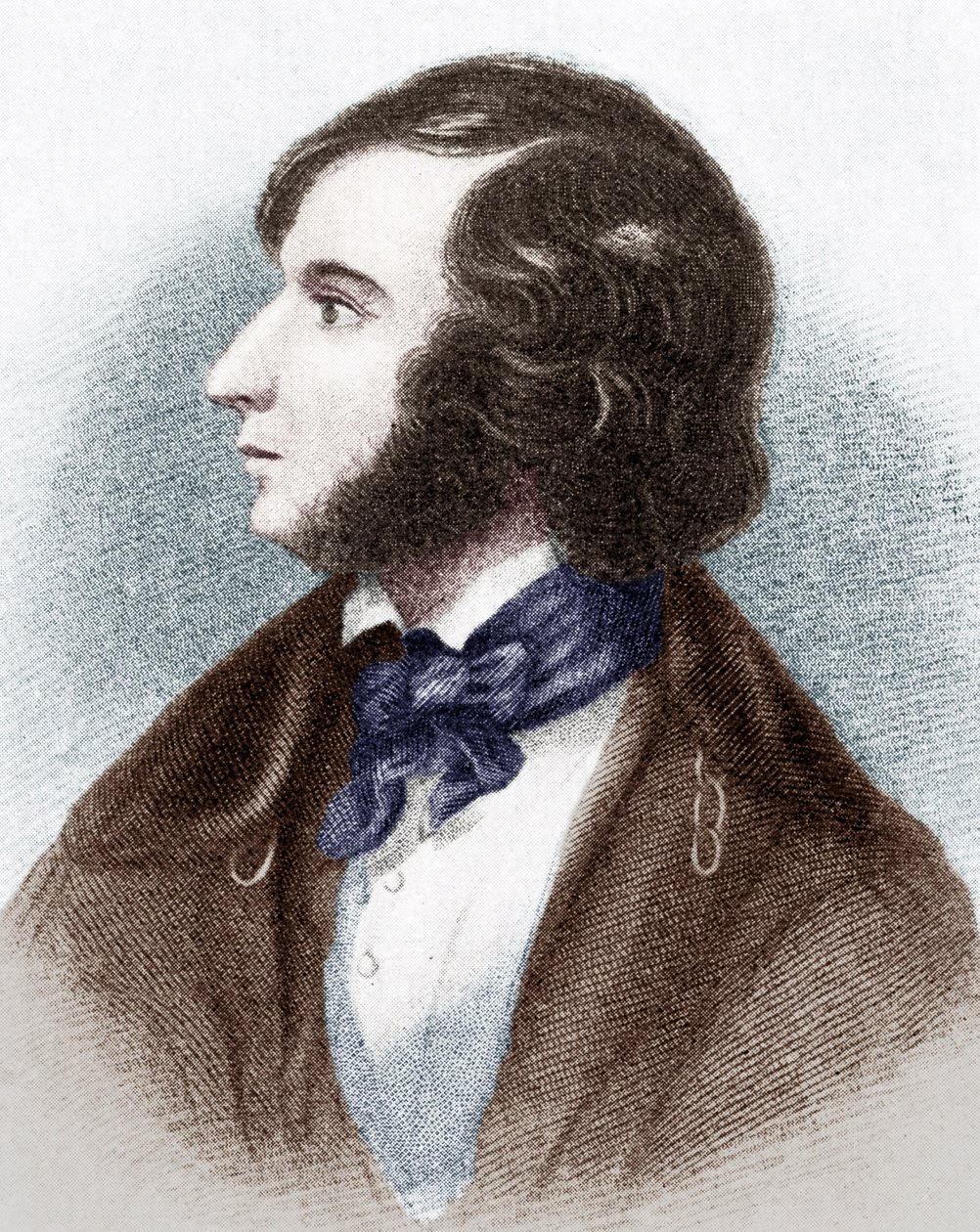 Robert Browning - portræt af den engelske digter og dramatiker af Unbekannt