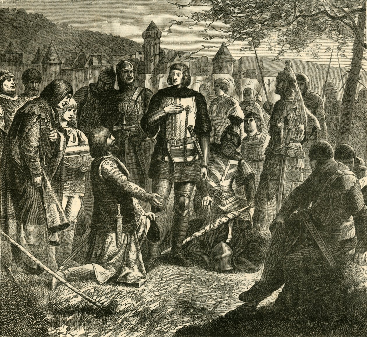 Rodolph af Hapsburg modtog nyheder om sit valg til Tysklands suveræne 1273, 1890. af Unbekannt