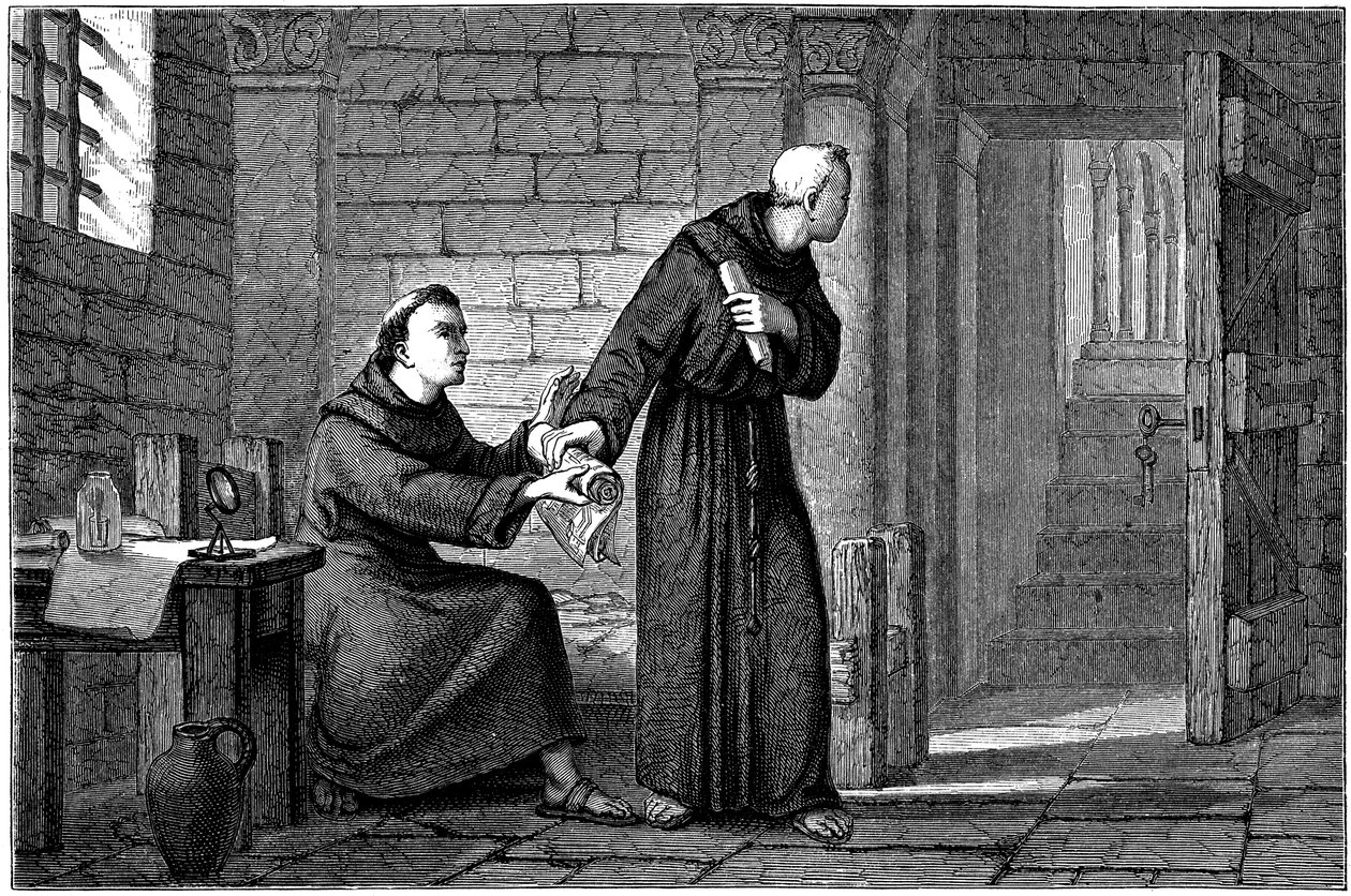 Roger Bacon, engelsk eksperimentel videnskabsmand, filosof og franciskanerbroder af Unbekannt