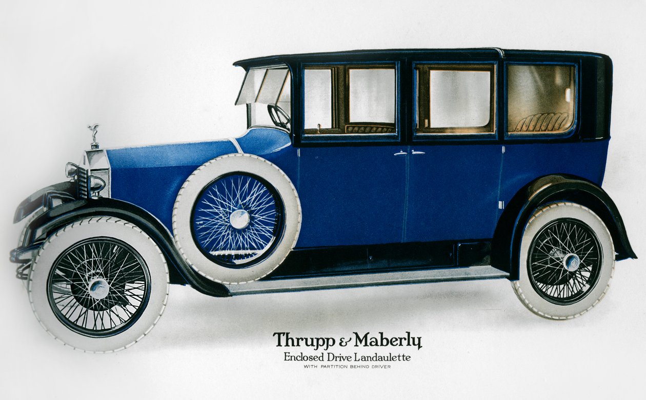Rolls-Royce lukket drive landaulette med skillevæg bag føreren, c1910-1929 af Unbekannt