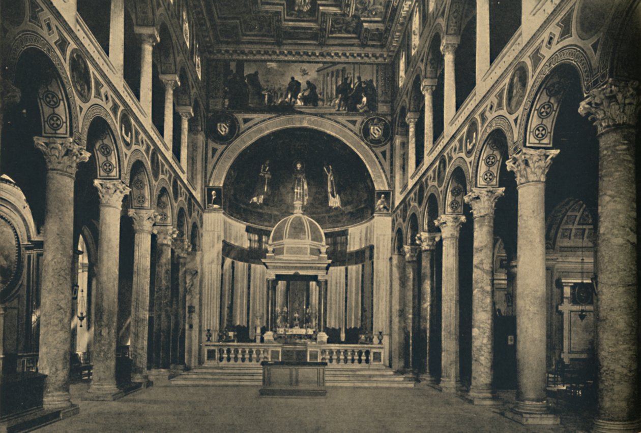 Roma - Basilica of St. Agnes uden for murene på Street Nomentana, 1910 af Unbekannt
