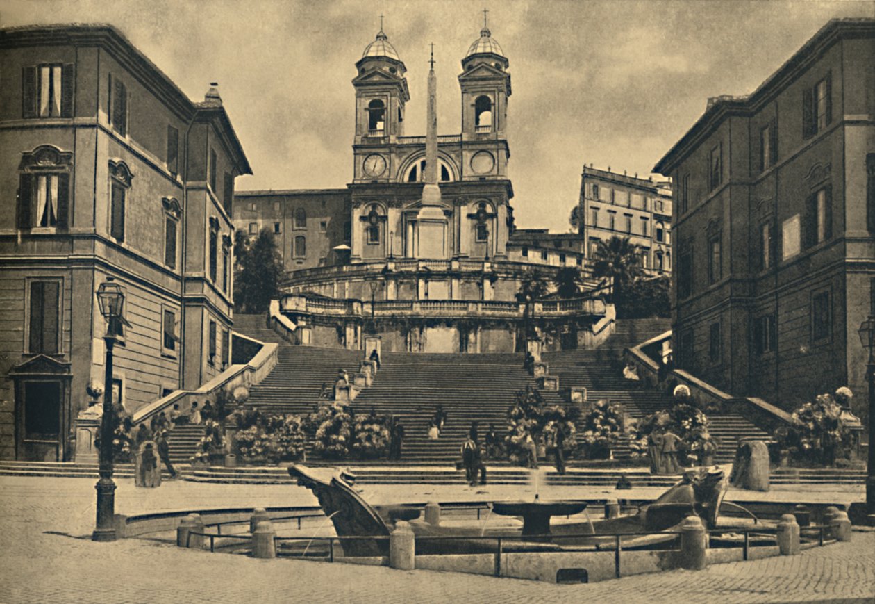 Rom - Trinita dei Monti-kirken, 1910 af Unbekannt