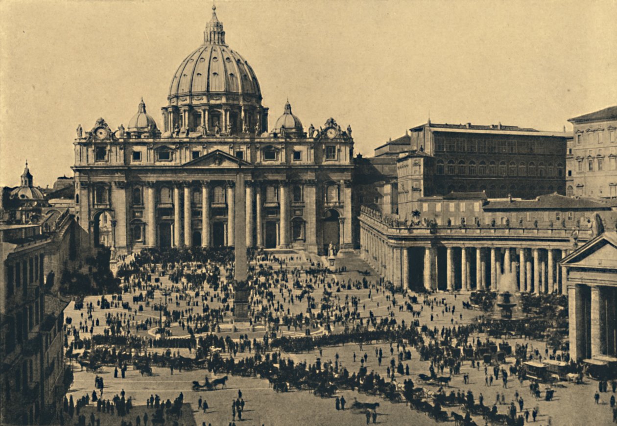 Roma - Facade og kuppel af S. Peters, 1910 af Unbekannt