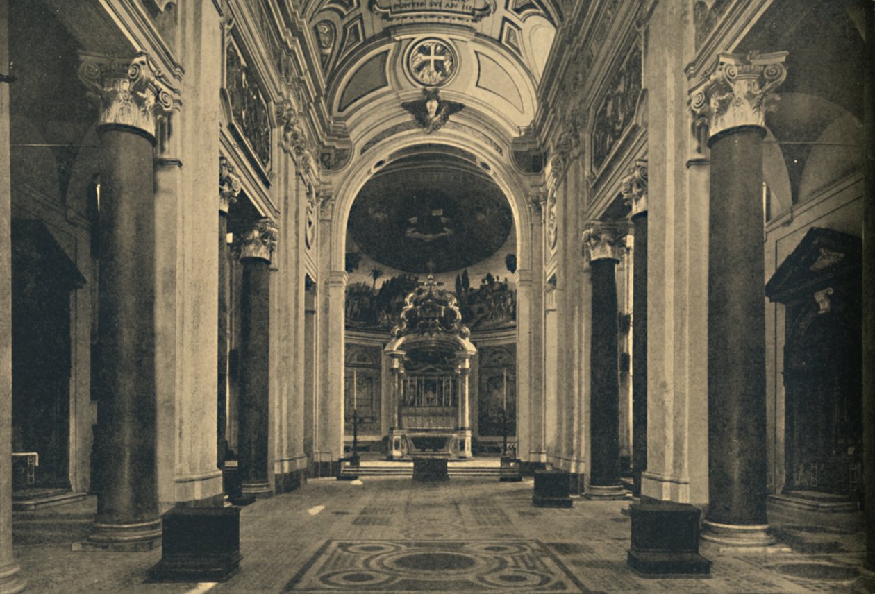 Roma - Interiør af det hellige kors i Jerusalems basilika, 1910 af Unbekannt