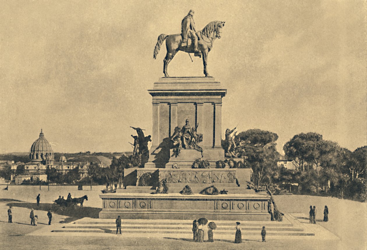 Rom - Janiculum Hill - Monument til Garibaldi, af Emilio Gallori, 1895, 1910 af Unbekannt