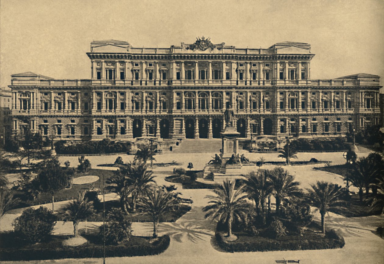 Rom - Prati di Castello. New Law Courts af Calderini og statue af Cavour, 1910 af Unbekannt