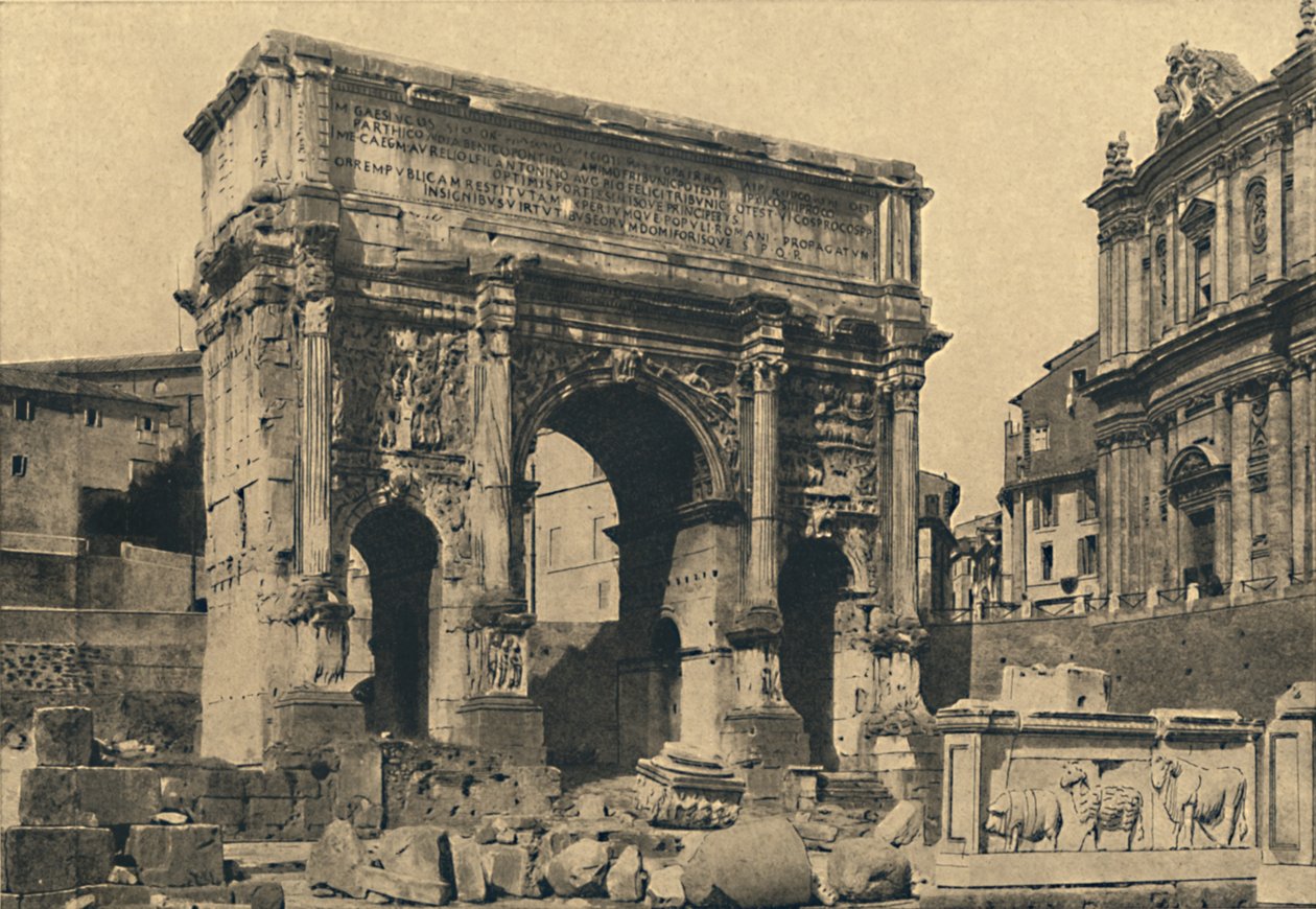 Rom - Forum Romanum - Septimius Severus bue, 1910 af Unbekannt