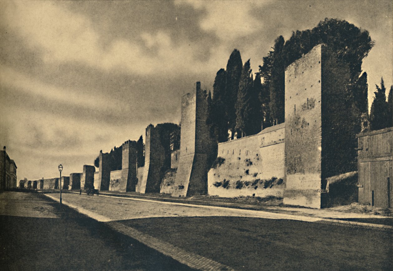 Roma - Den Aureliske Mur, 1910 af Unbekannt