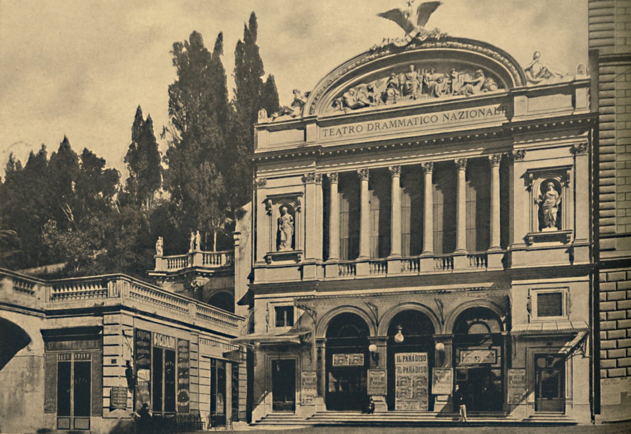 Rom - Via Nazionale. National Dramatic Theatre og Colonna Villa, 1910 af Unbekannt
