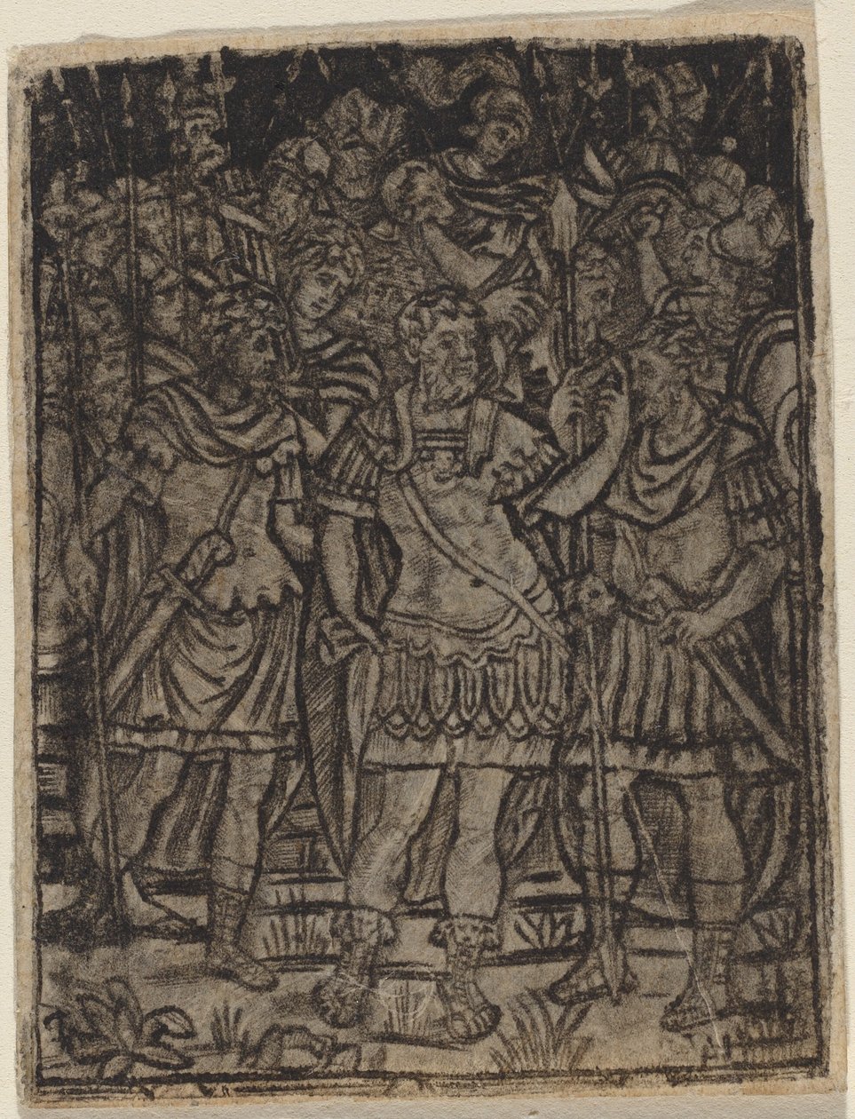 romersk general henvender sig til sine tropper, ca. 15101530. af Unbekannt