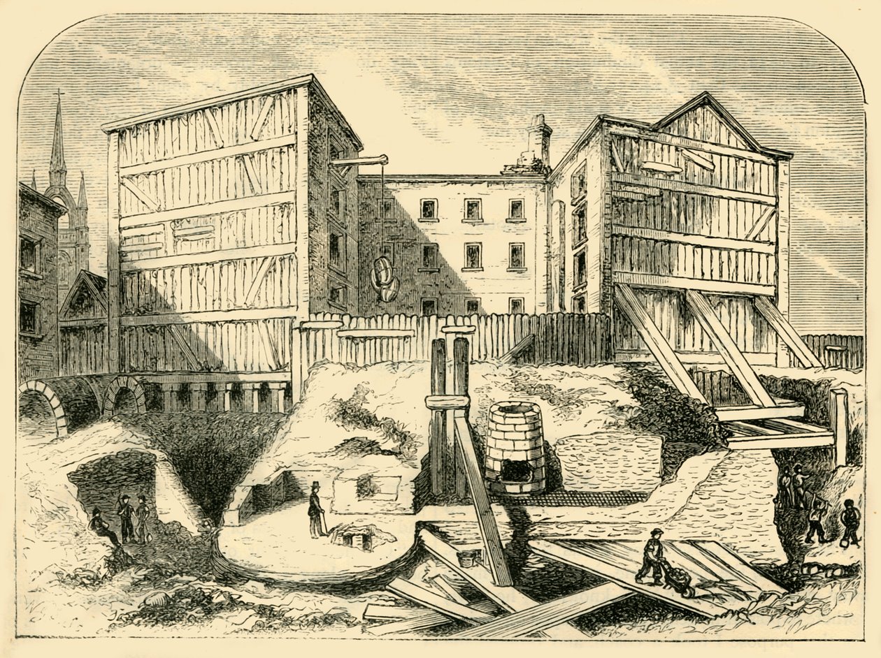 Romerske levn fundet i Billingsgate, c1872. af Unbekannt