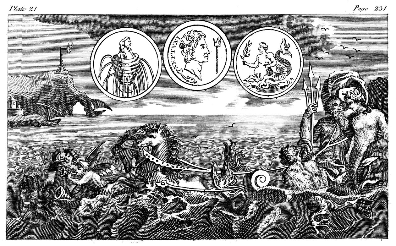 Romersk gud Neptun, 1700-tallet af Unbekannt