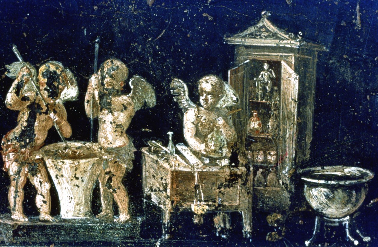 Romersk vægmaleri, House of the Vettii, Pompeji, Italien af Unbekannt