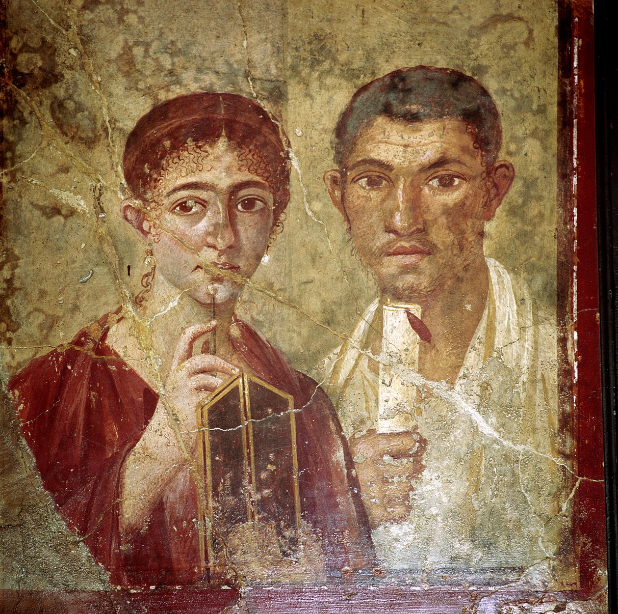 Romersk portrætmaleri af Terentius Neo og hans kone, Pompeji, Italien af Unbekannt