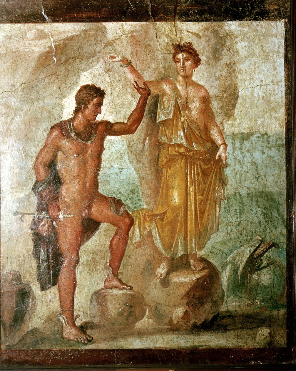 Romersk vægmaleri af Perseus, der befrier Andromeda, House of the Dioscuri, Pompeji, Italien af Unbekannt