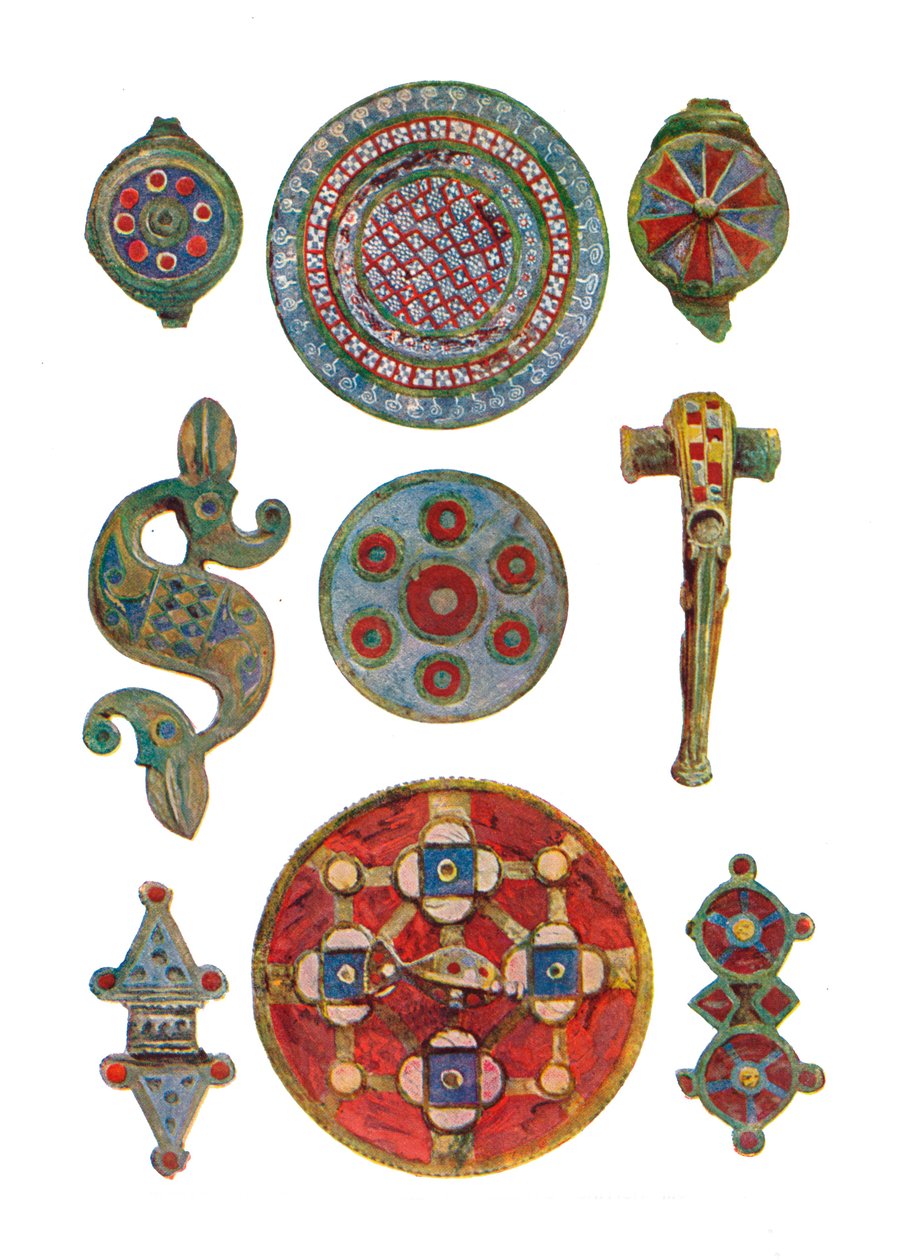 Romano-britiske emaljerede ornamenter British Museum, 1.-2. århundrede, 1902 af Unbekannt