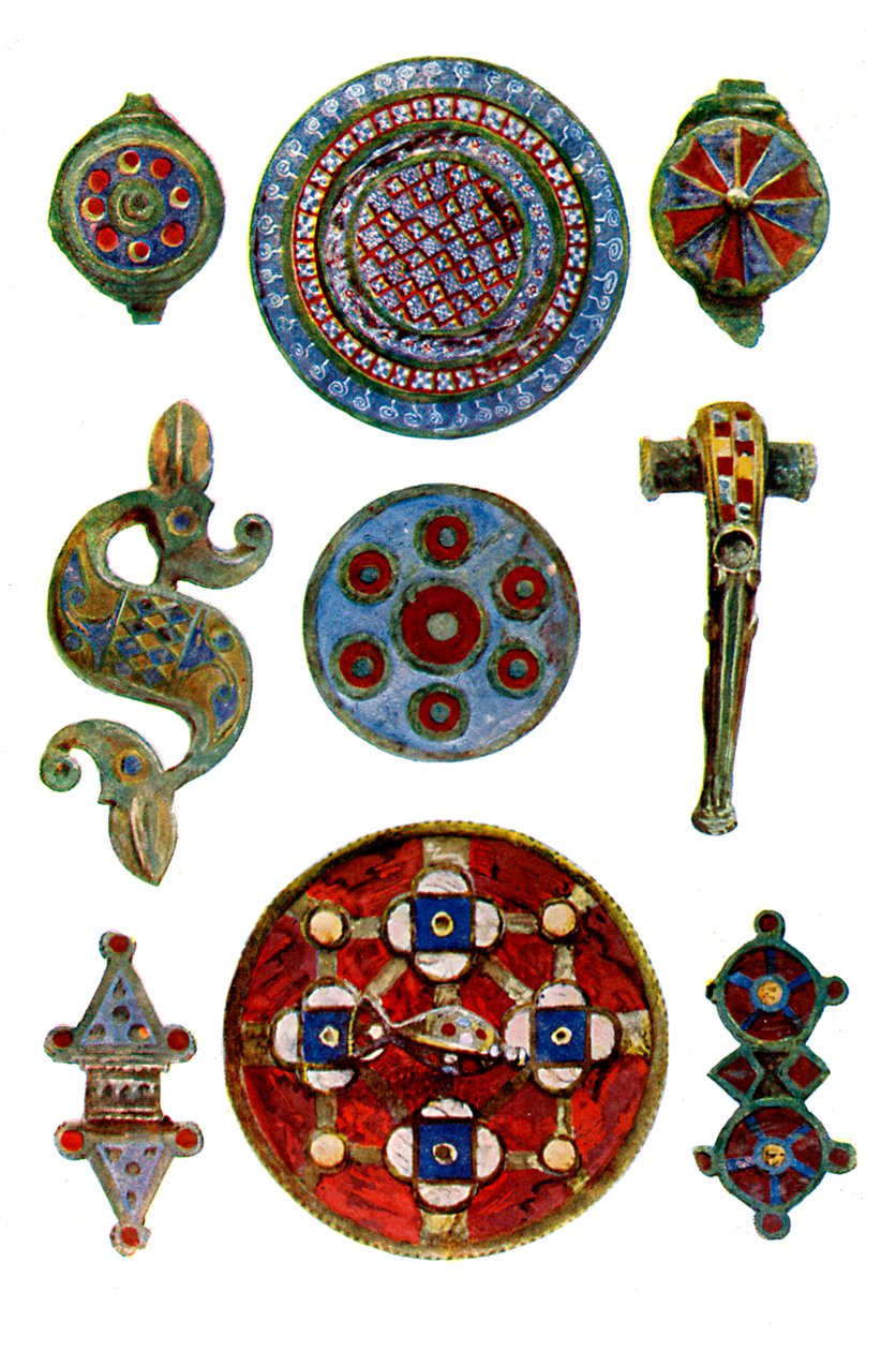 Romano-britiske emaljerede ornamenter, 1.- 2. århundrede e.Kr af Unbekannt