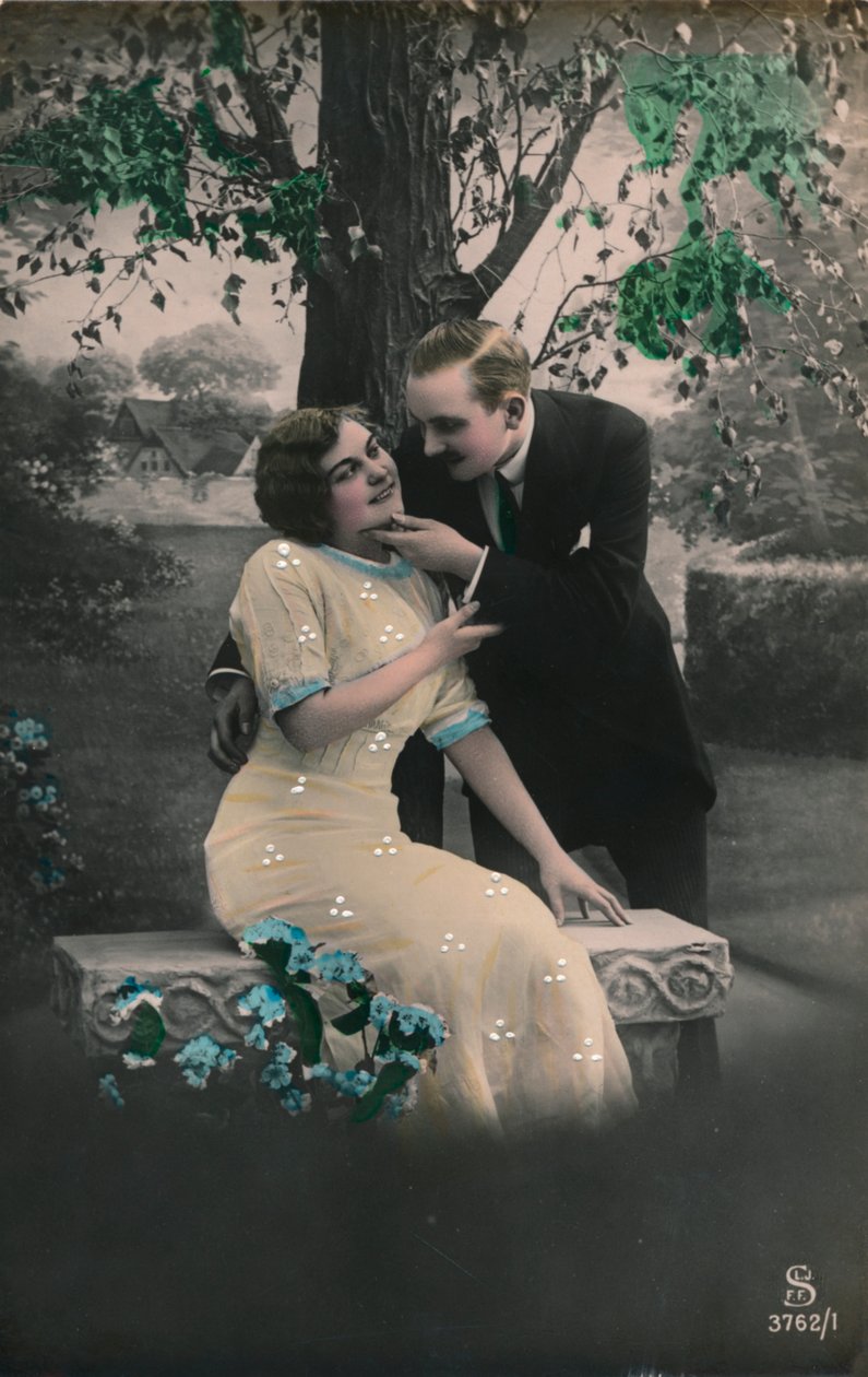 Romantisk postkort, c1910 af Unbekannt