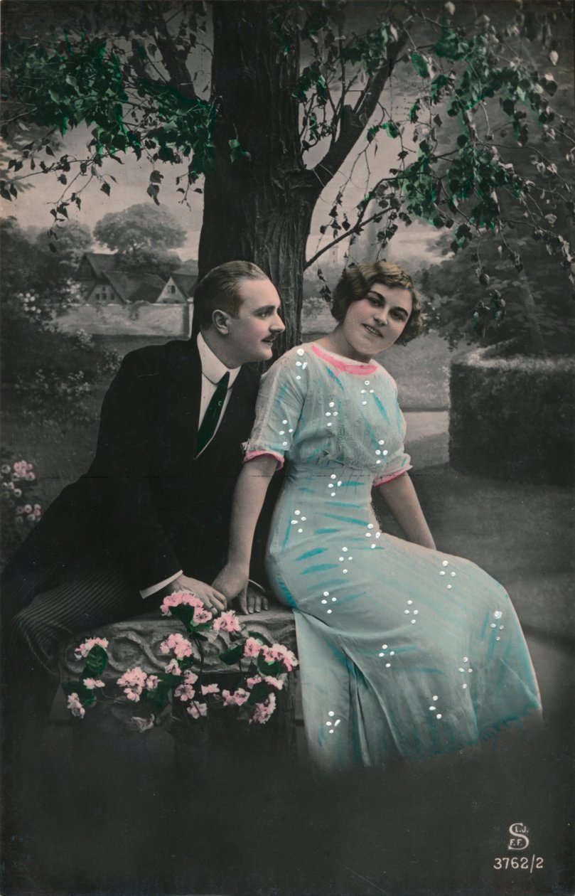 Romantisk postkort, c1910 af Unbekannt