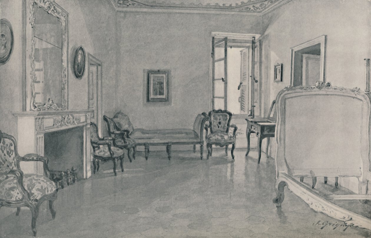Værelse, hvori Napoleon blev født, 1896 af Unbekannt