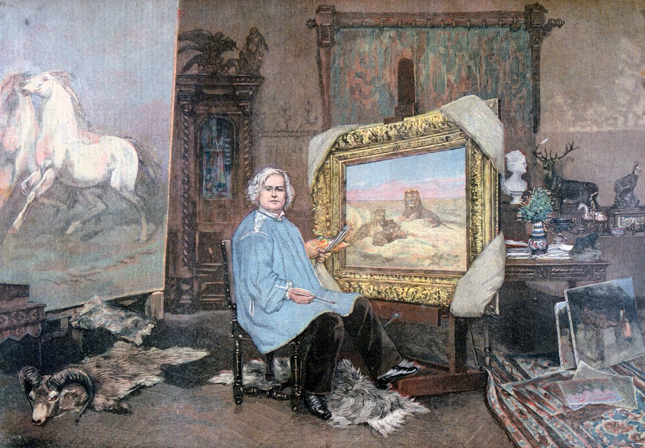 Rosa Bonheur i sit atelier, 1893 af Unbekannt