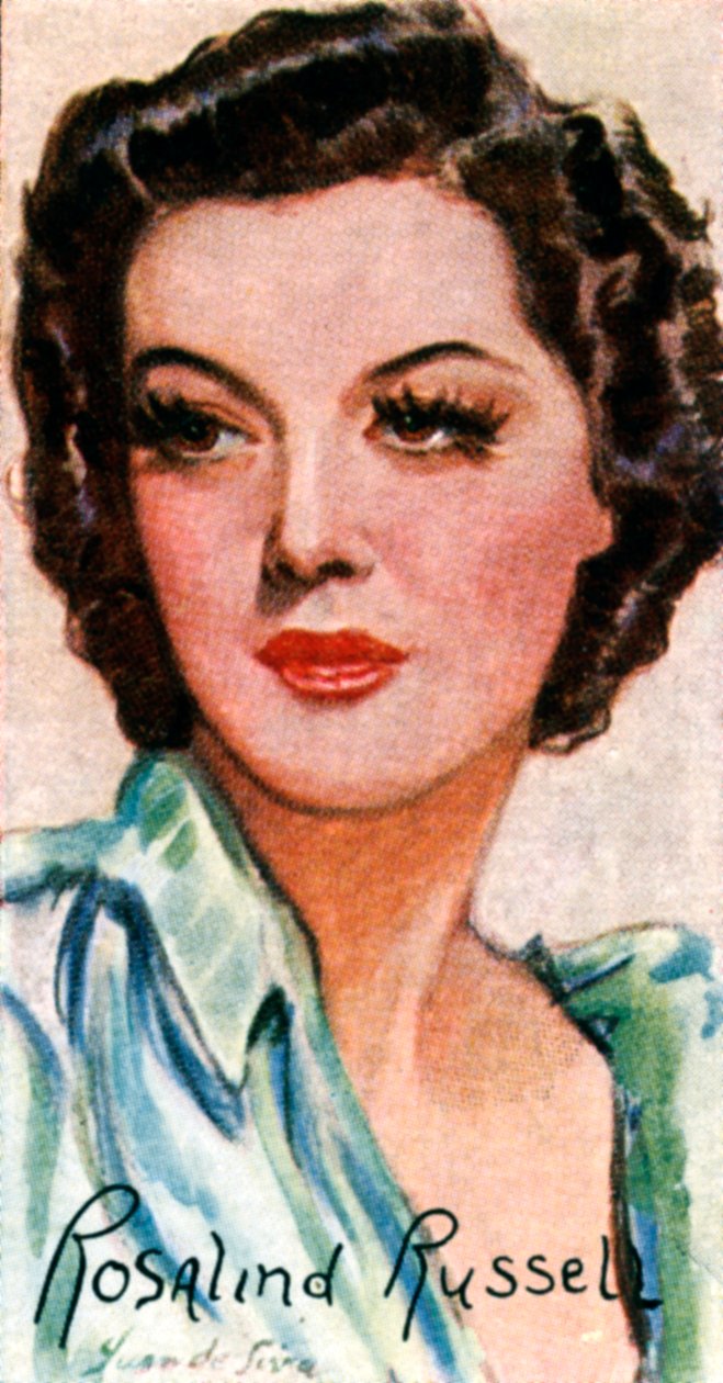 Rosalind Russell, 1907-1976, amerikansk film- og sceneskuespillerinde, 20. århundrede af Unbekannt