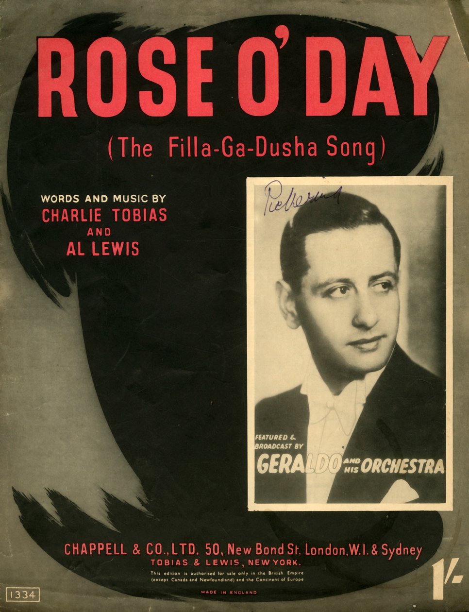 Rose ODay The Filla-Ga-Dusha-sang, 1941. af Unbekannt