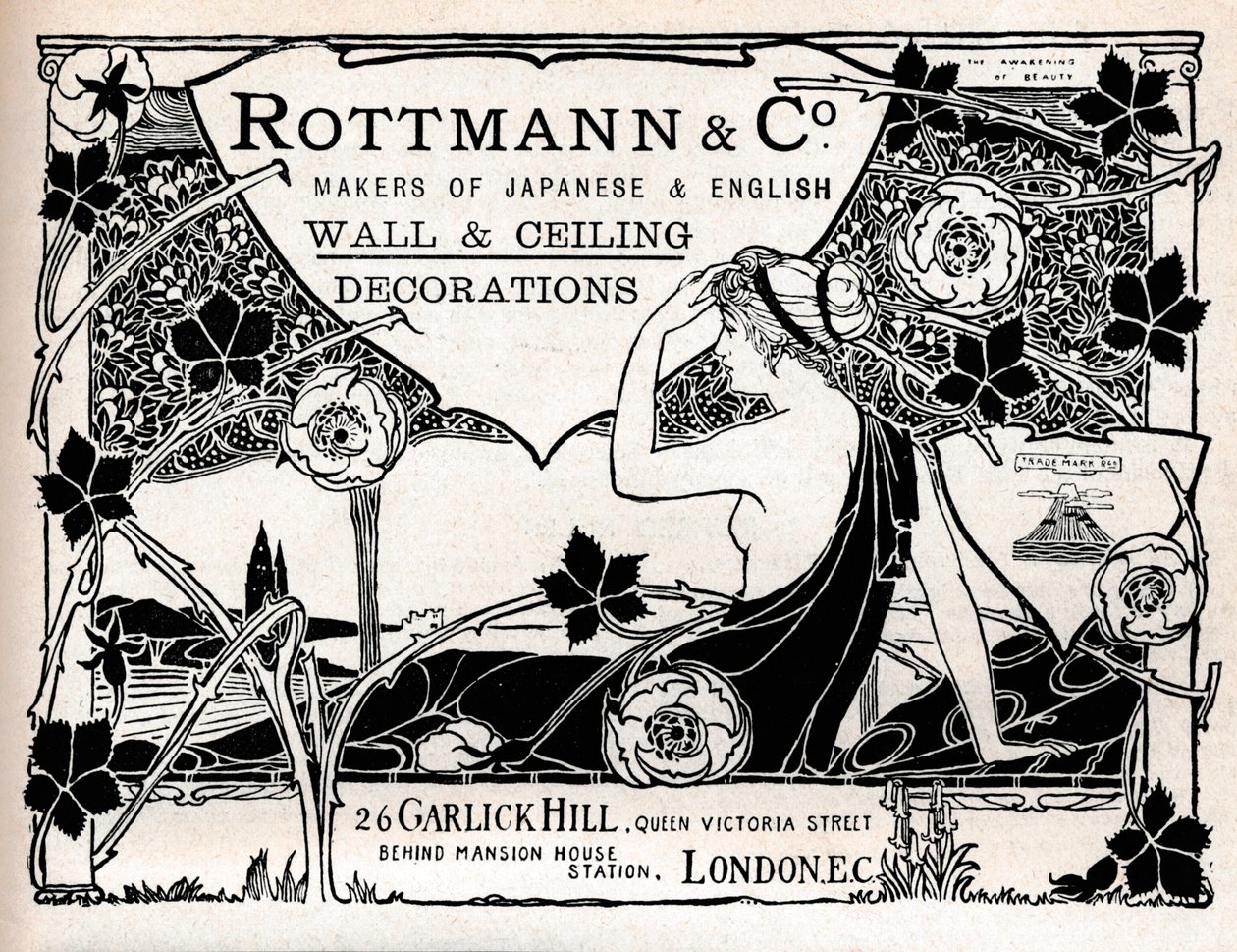 Rottmann & Co., producenter af japanske og engelske væg- og loftdekorationer, 1897 af Unbekannt