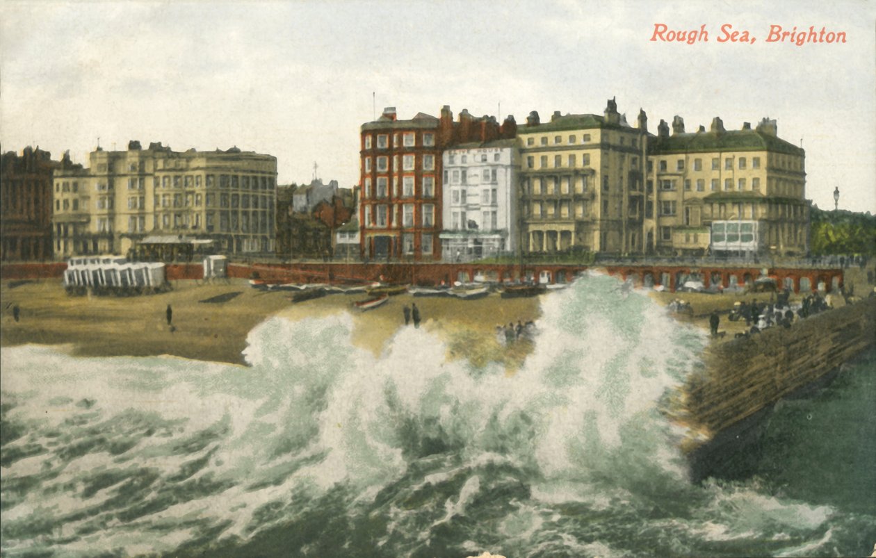 Rough Sea, Brighton, slutningen af det 19.-begyndelsen af det 20. århundrede. af Unbekannt