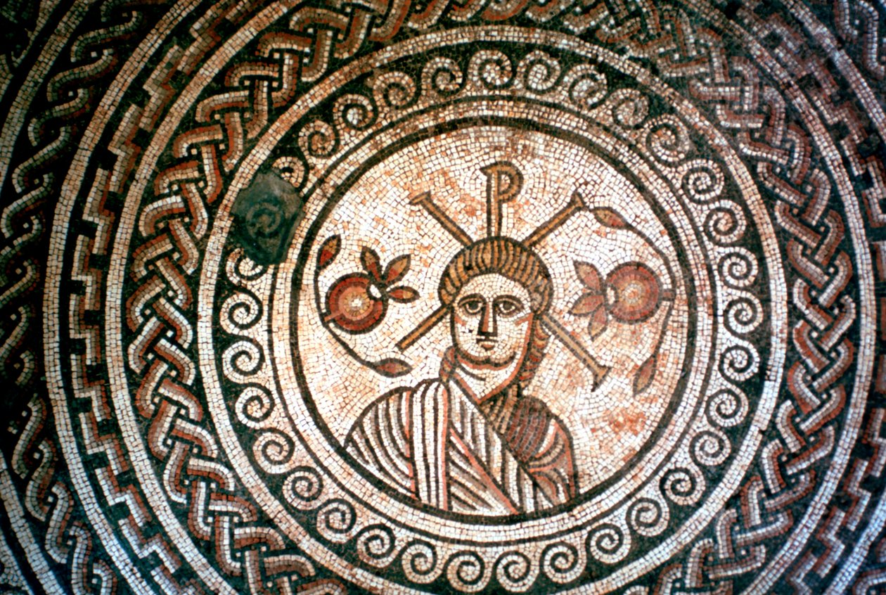 Roundel fra en romersk villa, St Mary, Dorset, 4. århundrede e.Kr af Unbekannt