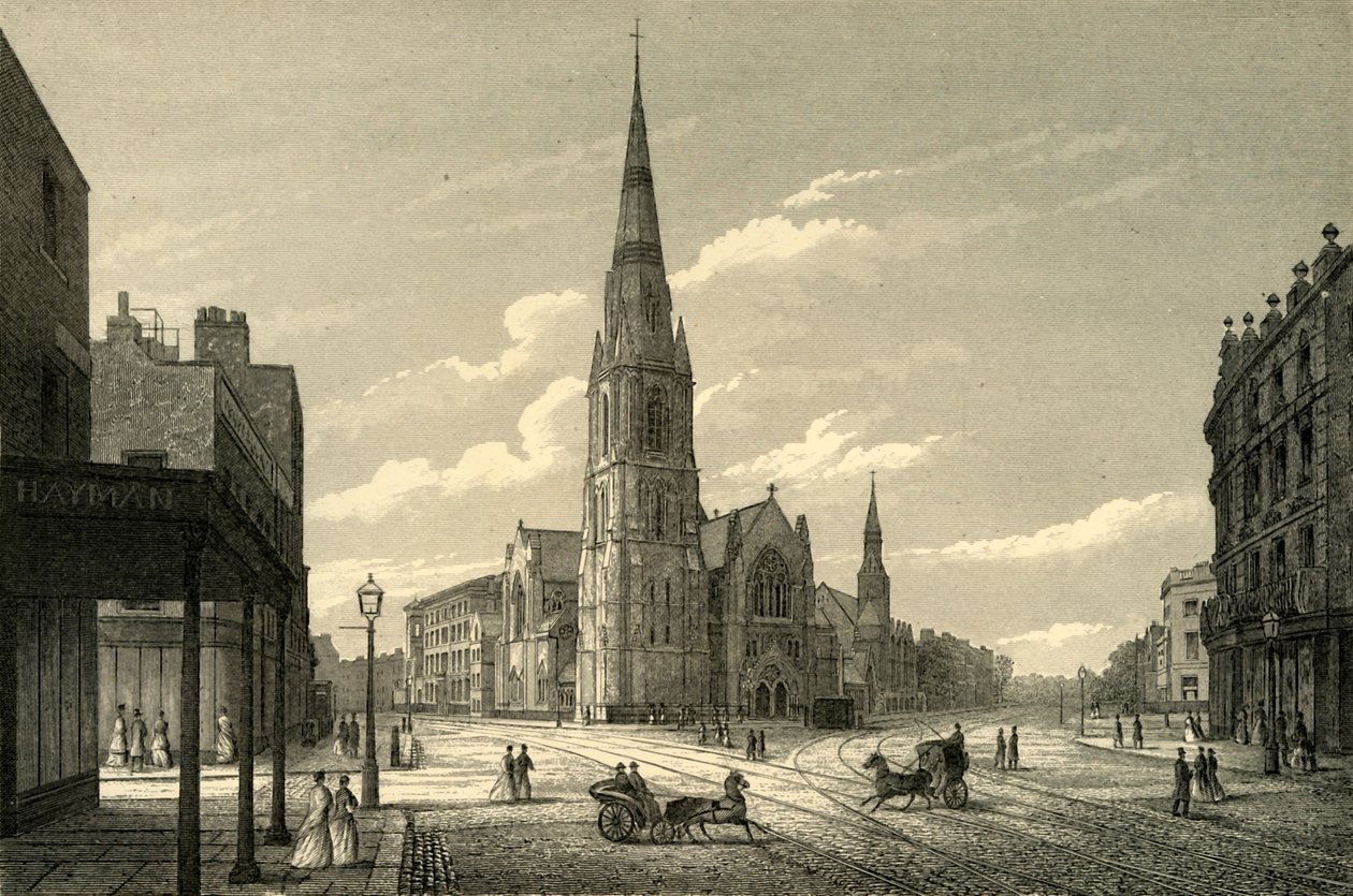 Rowland Hills Chapel & Schools, Westminster Bridge Road, c1876. af Unbekannt
