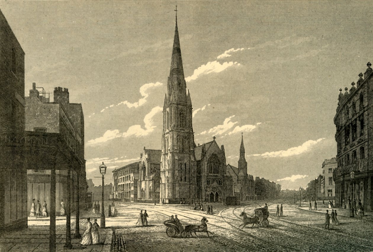 Rowland Hills Chapel & Schools, Westminster Bridge Road, c1878. af Unbekannt