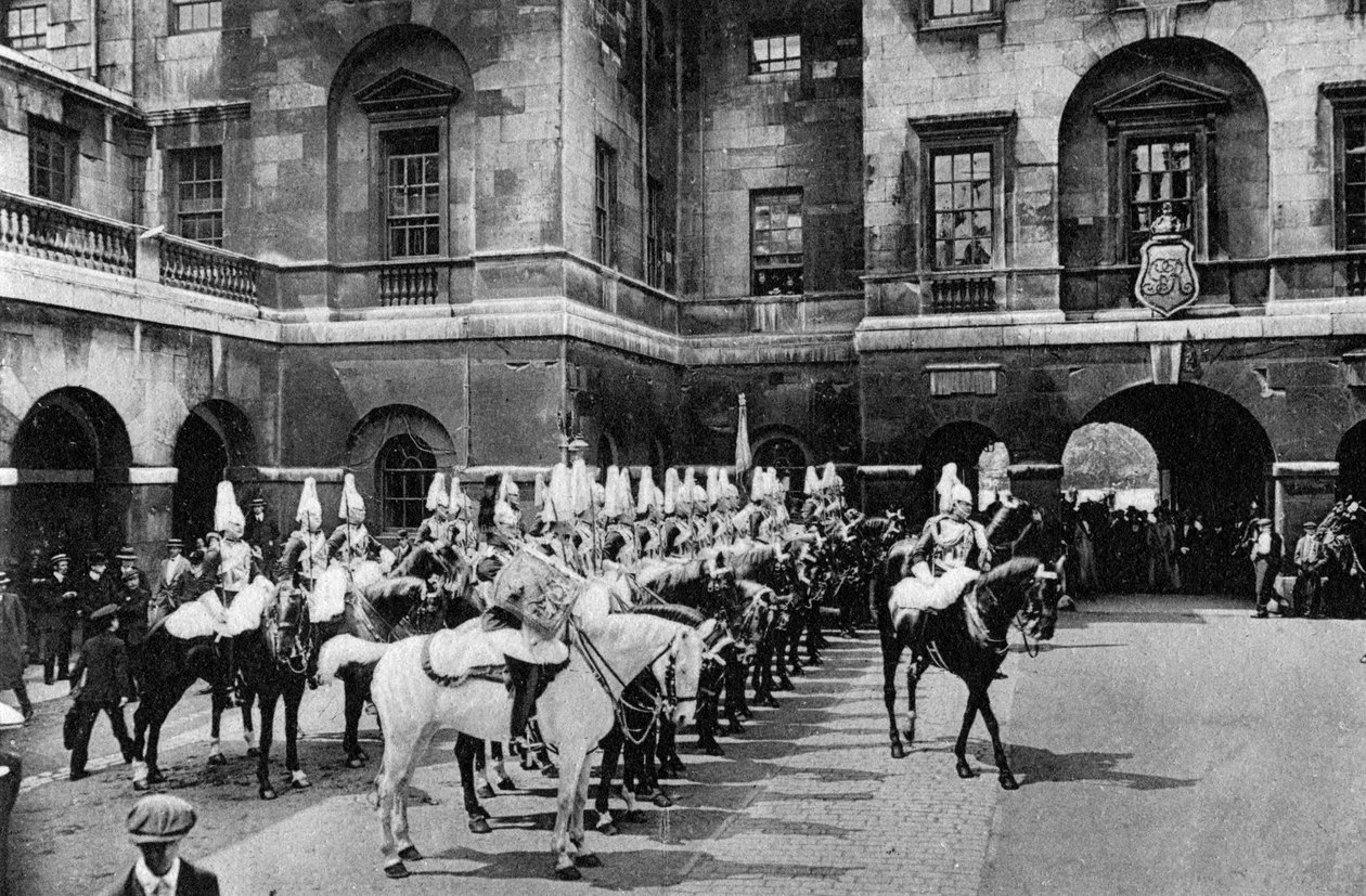 Royal Horse Guards, skiftende vagt, London, 1915 af Unbekannt
