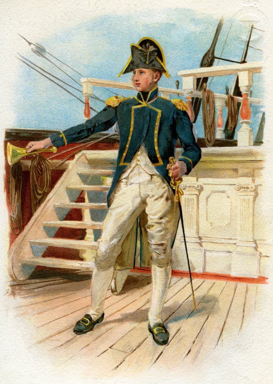 Royal Navy Post Captain, 18. århundrede c1890-c1893 af Unbekannt