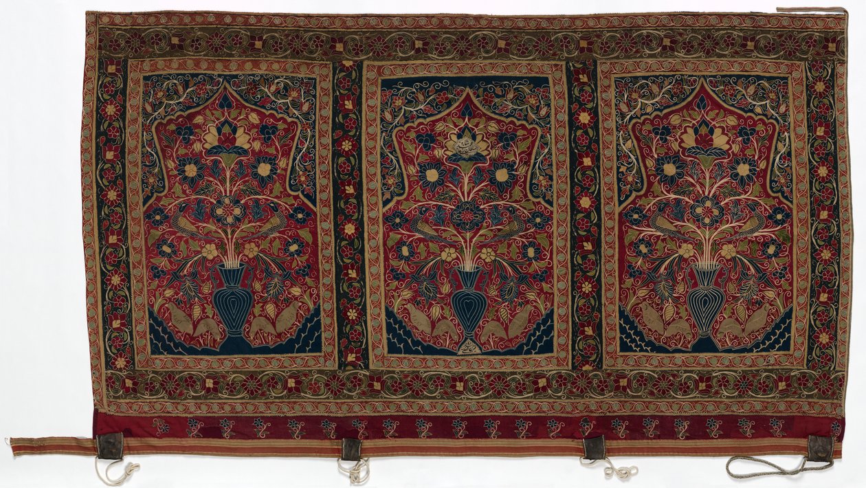 Kongelig rundt telt lavet til Muhammad Shah vægpanel med tre paneler C, 1834-1848. af Unbekannt