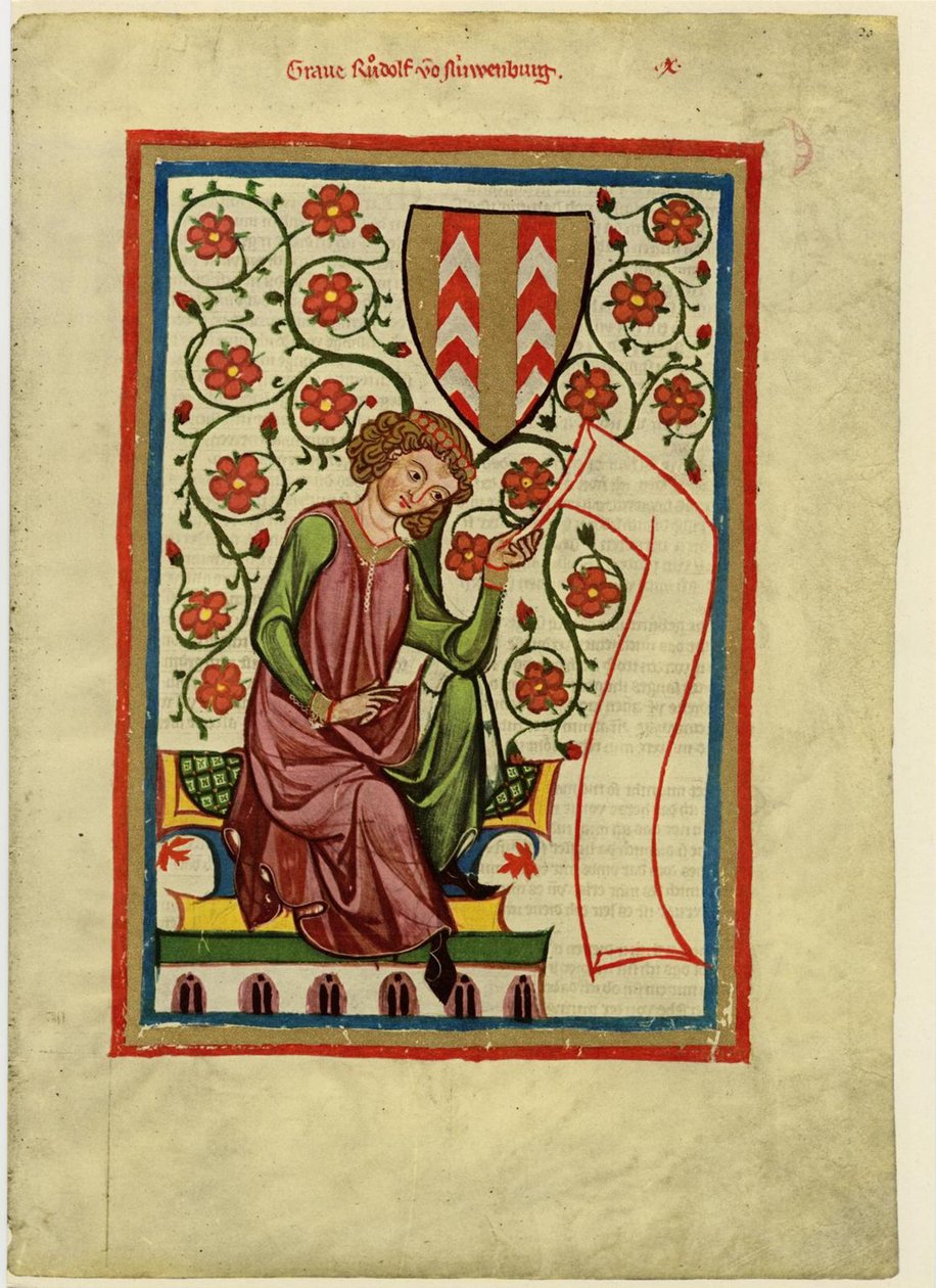 Rudolf II af Fenis fra Codex Manesse, mellem 1305 og 1340 af Unbekannt