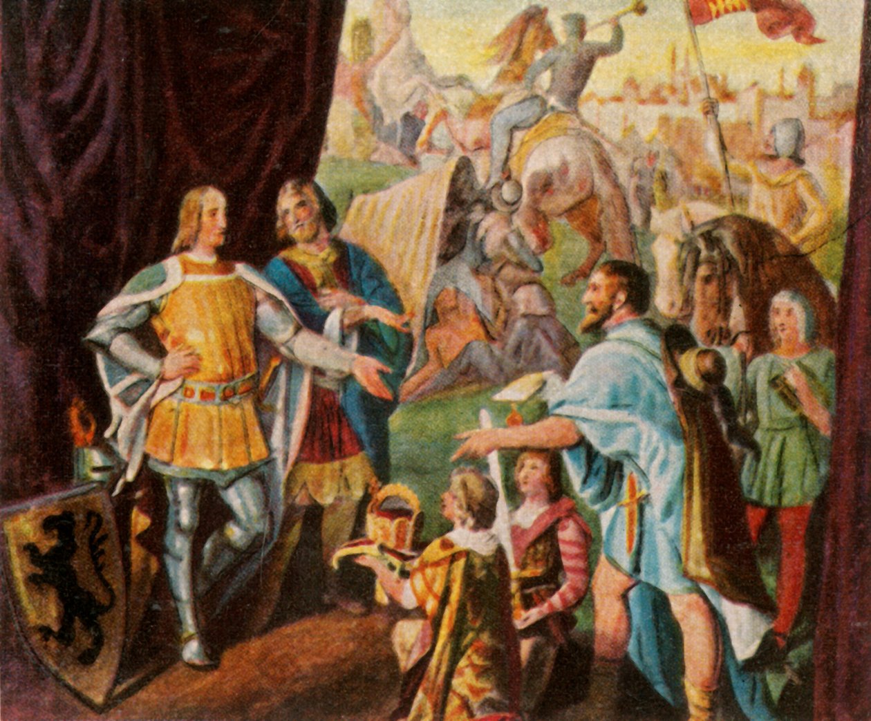 Rudolf af Habsburg modtager nyheden om hans valg til konge af Tyskland, 1273, 1936. af Unbekannt
