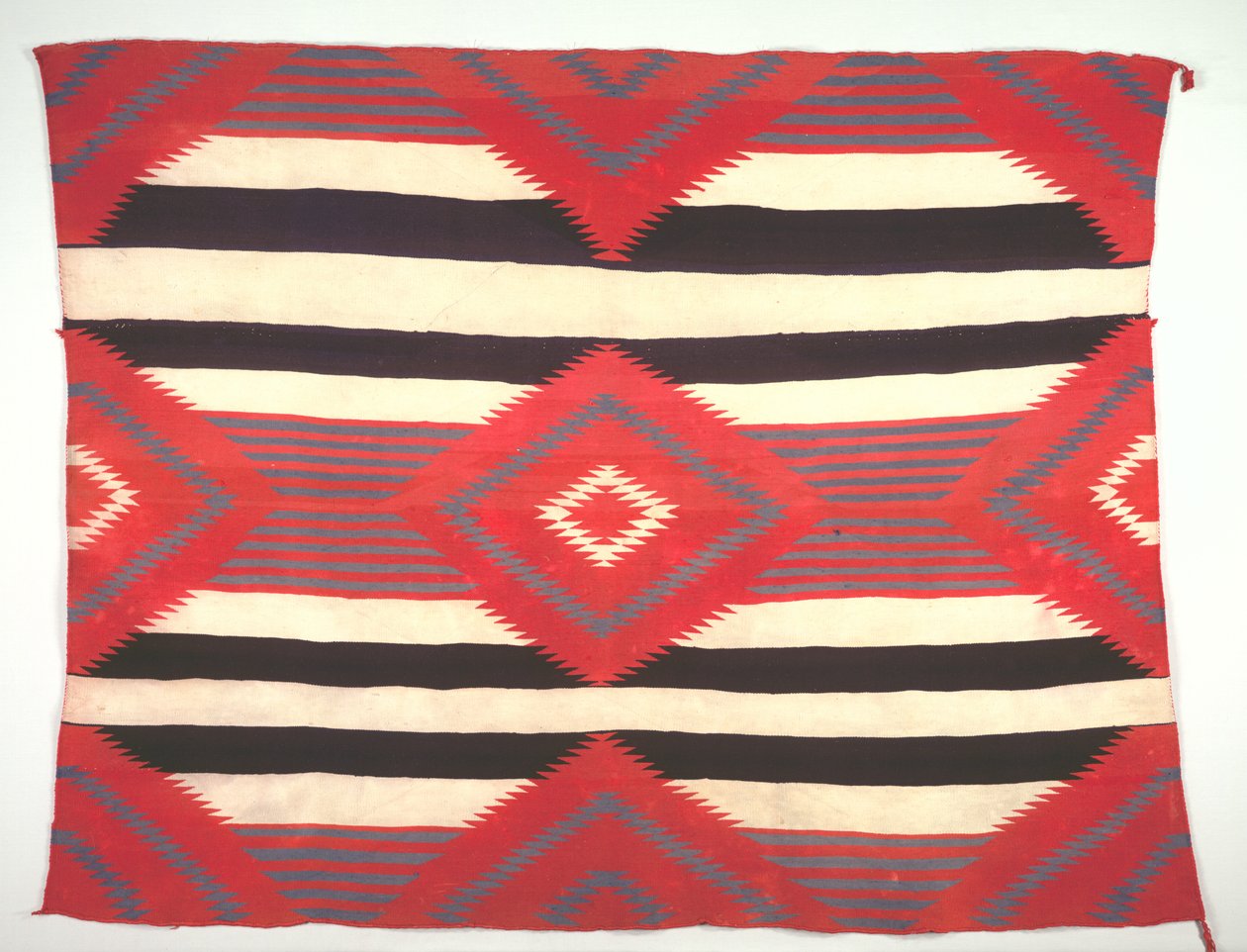 Tæppe i tredje fase Chief Blanket Style, Germantown Weaving, ca. 1890-1910. af Unbekannt