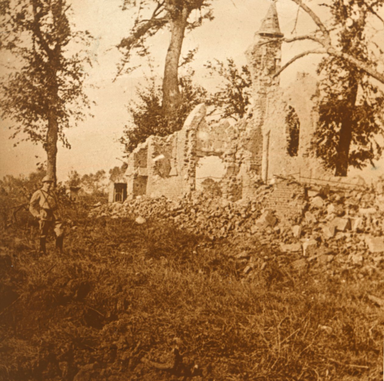 Ødelagt kapel, 1914-c1918 af Unbekannt
