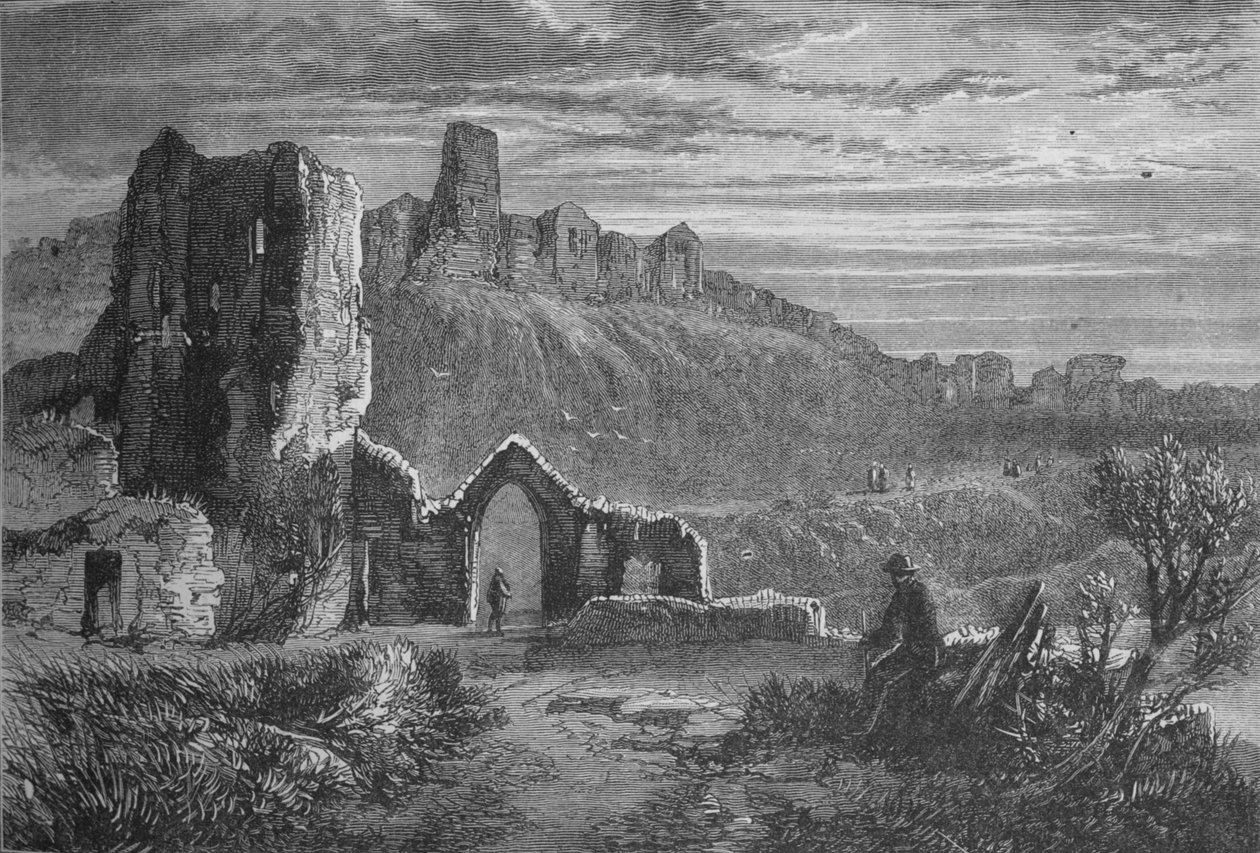 Ruinerne af Hastings Castle, c1880 af Unbekannt