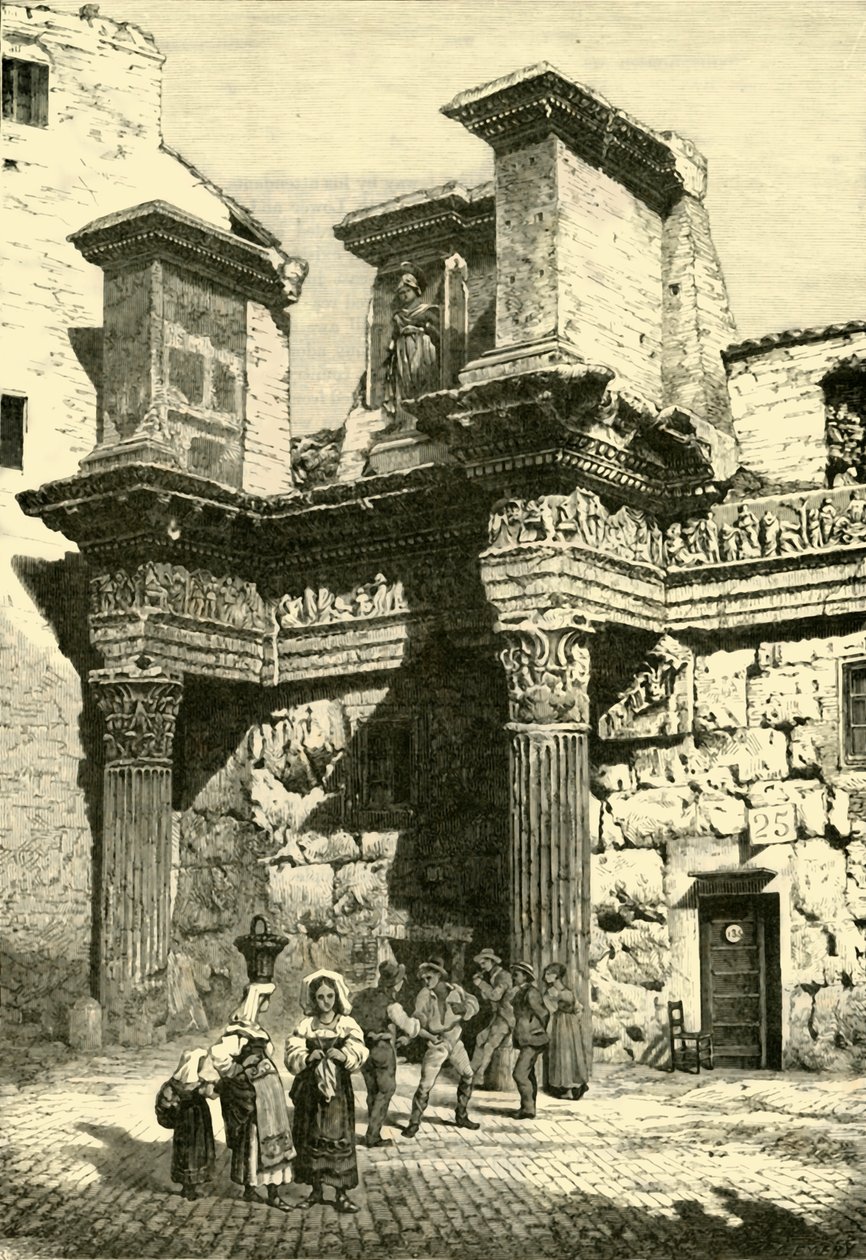 Ruiner af en del af Nervas Forum, Rom, 1890. af Unbekannt